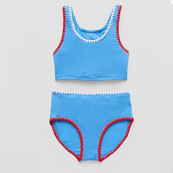 Thereabouts Other - NWT Thereabouts Big Girls 2-PC Blue, Red, White Bikini Set (XL 18.5 Plus)